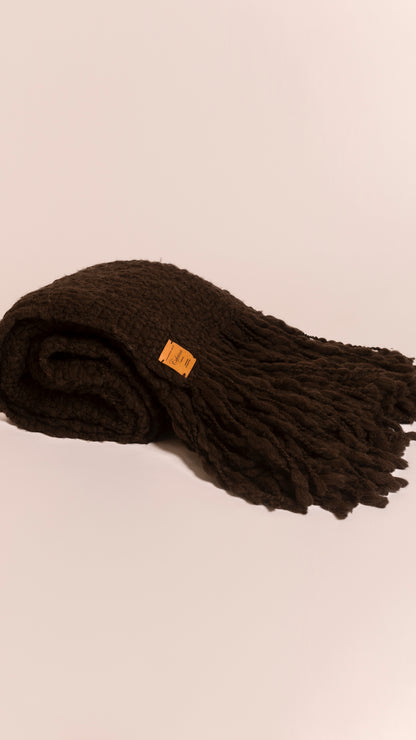 TEXTURED PURE WOOL THROW, CLOUDY
