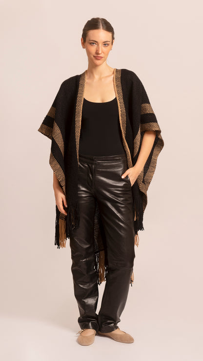 COMBINED PURE WOOL & MERINO RUANA, RUANA H