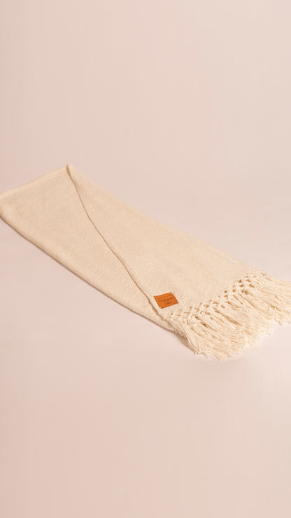 HAND-LOOMED FLAME COTTON THROW, FLAME