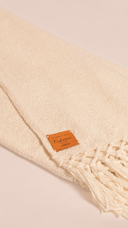 HAND-LOOMED FLAME COTTON THROW, FLAME
